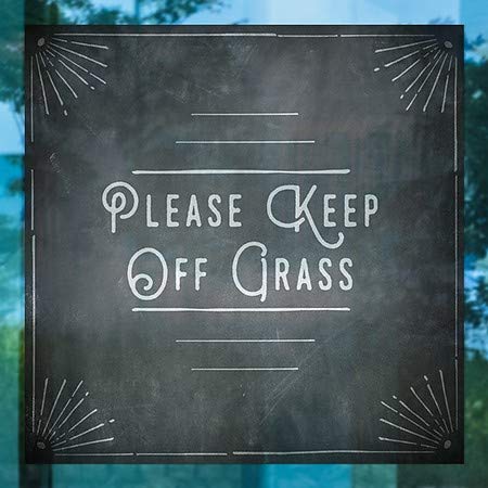 Cgsignlab | אנא שמור על דשא -פינת גן חלון נצמד חלון | 8 x8